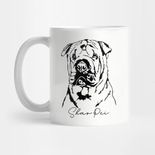 Chinese Shar Pei dog lover portrait Mug